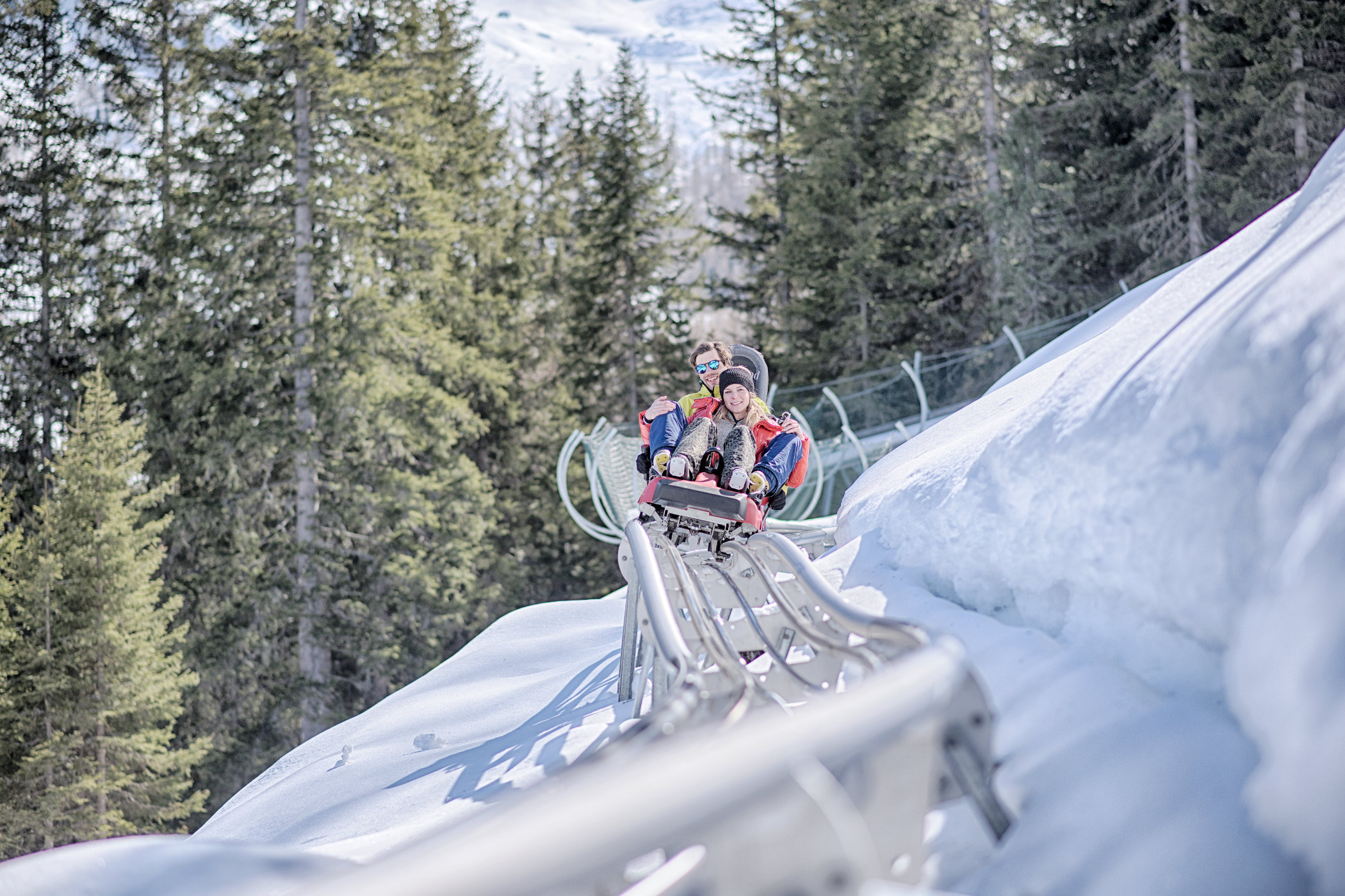 Alpine Coaster im Winter